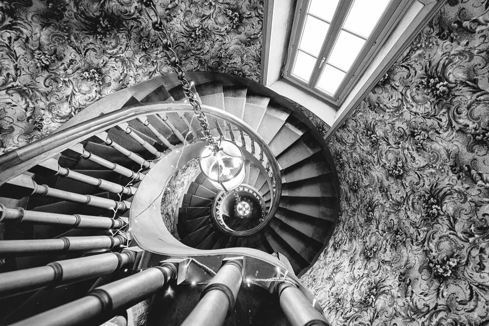 escalier du château de Launay Guen